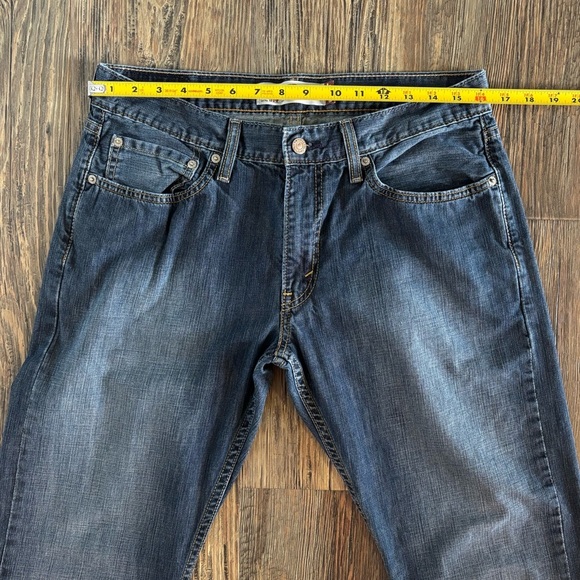 Levi’s 514 Slim Straight Jeans Mens 33 x 32 Dark Wash Blue Denim - Picture 6 of 11